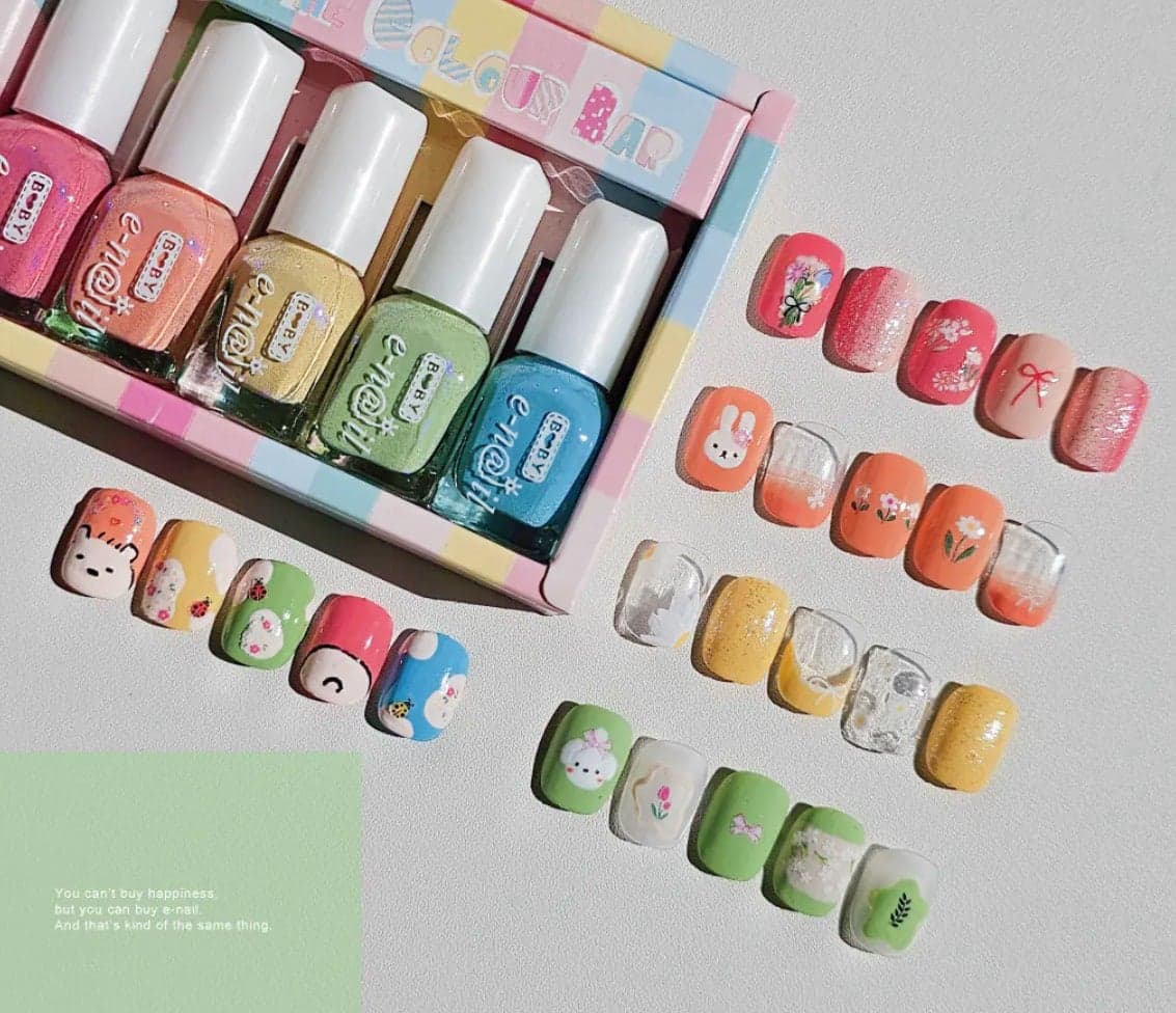 e-nail 兒童指甲油系列六件組